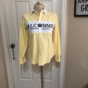 RALPH LAUREN Mercer Classic Yellow Oxford Button Down Shirt